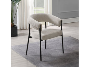 Jirina Beige/Black Arm Chair (Set of 2) - Ornate Home