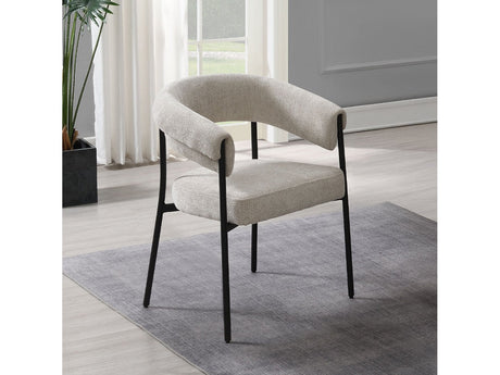 Jirina Beige/Black Arm Chair (Set of 2) - Ornate Home