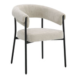 Jirina Beige/Black Arm Chair (Set of 2) - Ornate Home