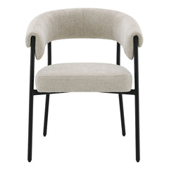 Jirina Beige/Black Arm Chair (Set of 2) - Ornate Home