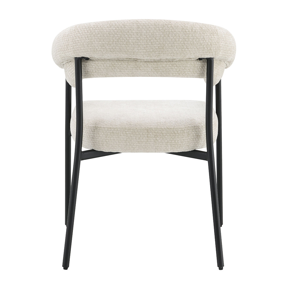 Jirina Beige/Black Arm Chair (Set of 2) - Ornate Home