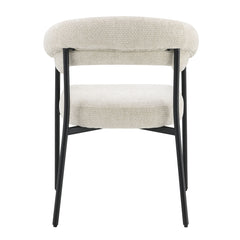 Jirina Beige/Black Arm Chair (Set of 2) - Ornate Home
