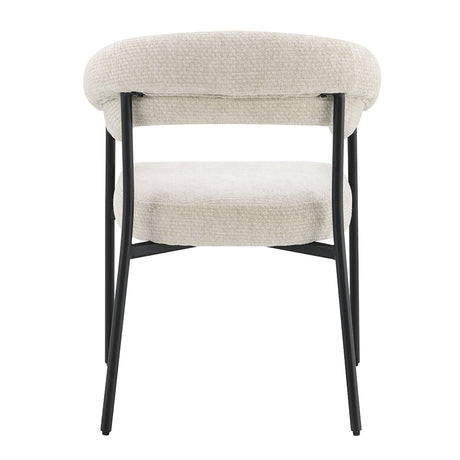 Jirina Beige/Black Arm Chair (Set of 2) - Ornate Home