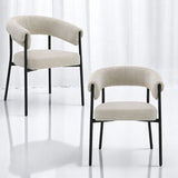 Jirina Beige/Black Arm Chair (Set of 2) - Ornate Home
