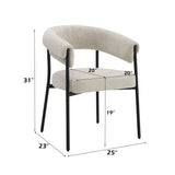 Jirina Beige/Black Arm Chair (Set of 2) - Ornate Home