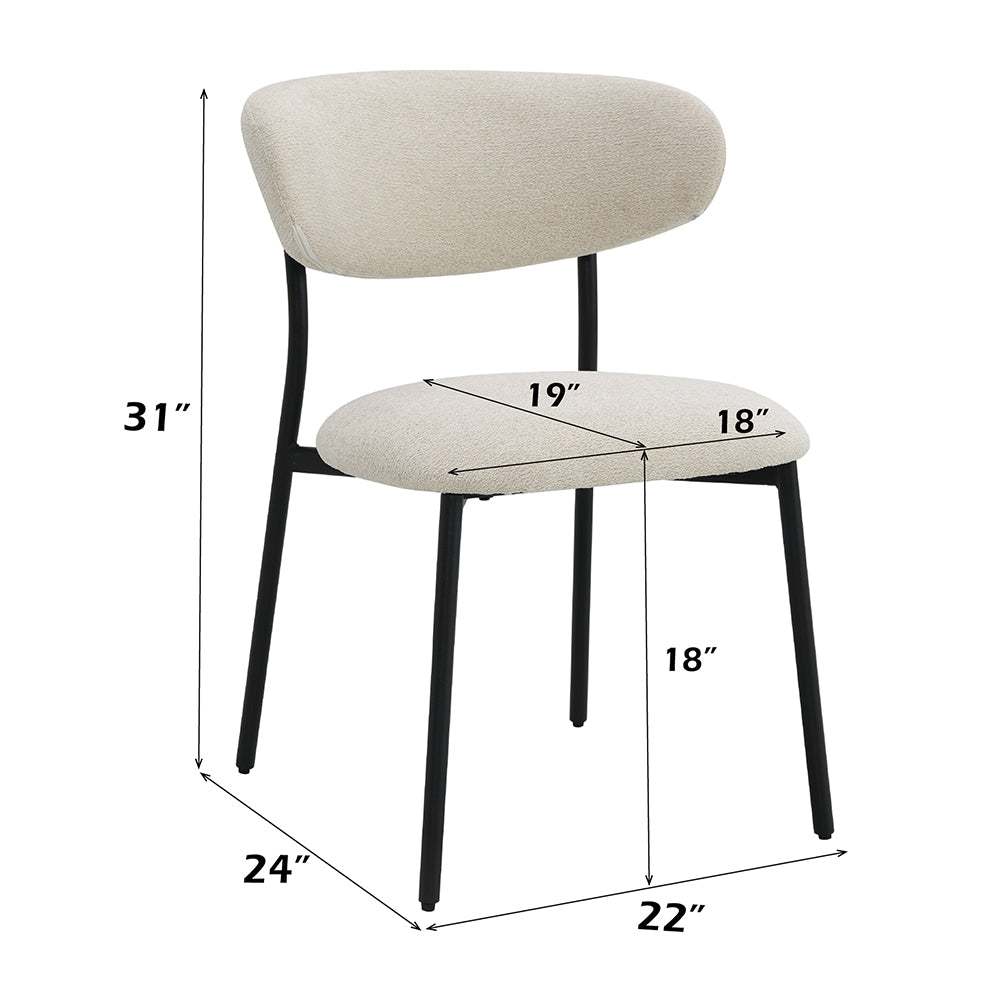 Jirina Beige Side Chair (Set of 2) - Ornate Home