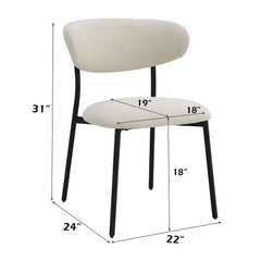 Jirina Beige Side Chair (Set of 2) - Ornate Home