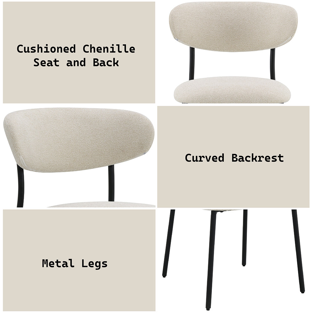 Jirina Beige Side Chair (Set of 2) - Ornate Home