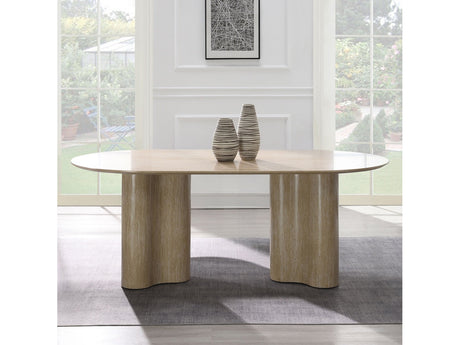 Jirina Travertine Dining Table - Ornate Home