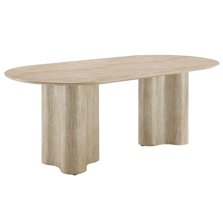 Jirina Travertine Dining Table - Ornate Home