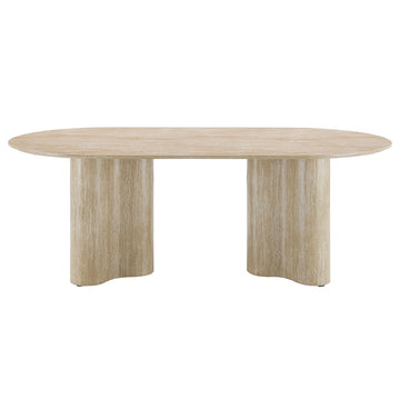 Jirina Travertine Dining Table - Ornate Home