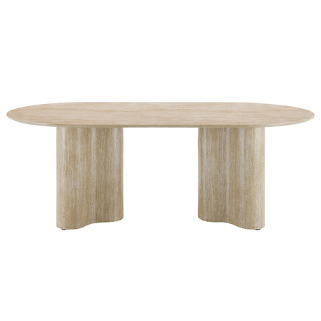 Jirina Travertine Dining Table - Ornate Home