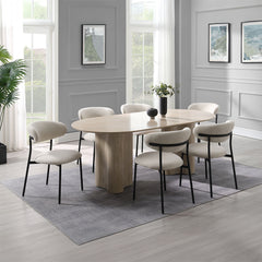 Jirina Travertine Dining Table - Ornate Home