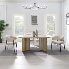 Jirina Travertine Dining Table - Ornate Home