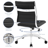 Jive Black Armless Mid Back Office Chair - Ornate Home