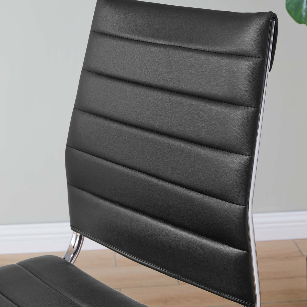 Jive Black Armless Mid Back Office Chair - Ornate Home