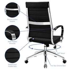 Jive Black Highback Office Chair - Ornate Home