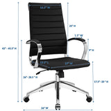 Jive Black Highback Office Chair - Ornate Home