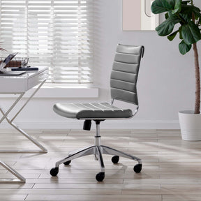 Jive Gray Armless Mid Back Office Chair - Ornate Home