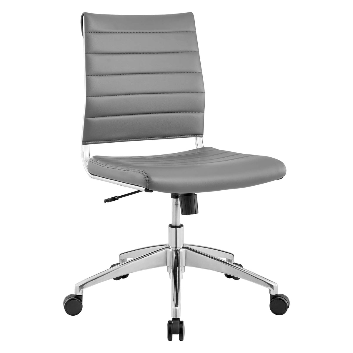 Jive Gray Armless Mid Back Office Chair - Ornate Home