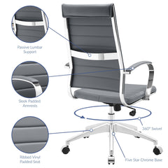 Jive Gray Highback Office Chair - Ornate Home