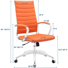 Jive Orange Highback Office Chair - Ornate Home