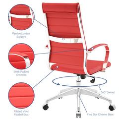 Jive Red Highback Office Chair - Ornate Home