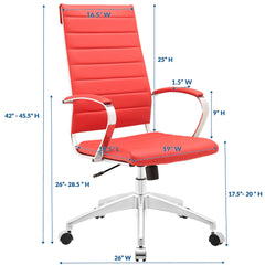 Jive Red Highback Office Chair - Ornate Home