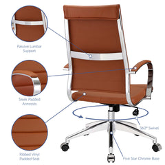Jive Terracotta Highback Office Chair - Ornate Home