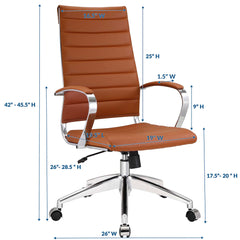Jive Terracotta Highback Office Chair - Ornate Home