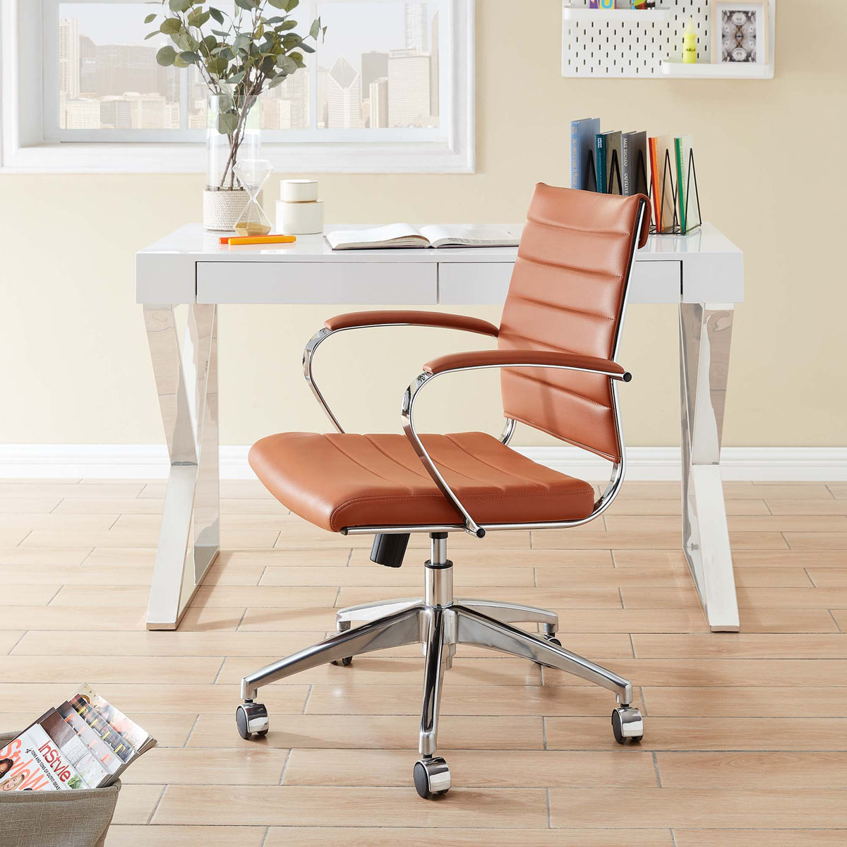 Jive Terracotta Mid Back Office Chair - Ornate Home