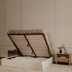 Joan Cream King Storage Bed - Ornate Home
