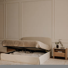 Joan Cream Queen Storage Bed - Ornate Home