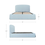 Joan Light Blue King Storage Bed - Ornate Home
