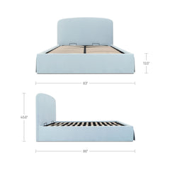 Joan Light Blue King Storage Bed - Ornate Home