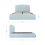 Joan Light Blue Queen Storage Bed - Ornate Home