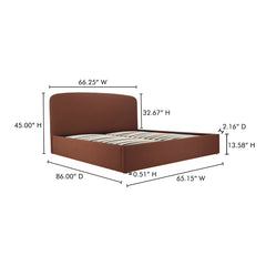 Joan Rust Queen Storage Bed - Ornate Home