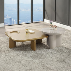 Joane Yellowish Brown Coffee Table - Ornate Home