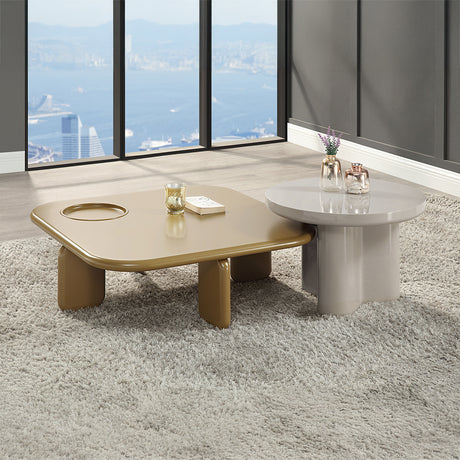 Joane Yellowish Brown Coffee Table - Ornate Home