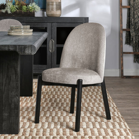 Joanie Granite Gray Upholstered Dining Chair - Ornate Home