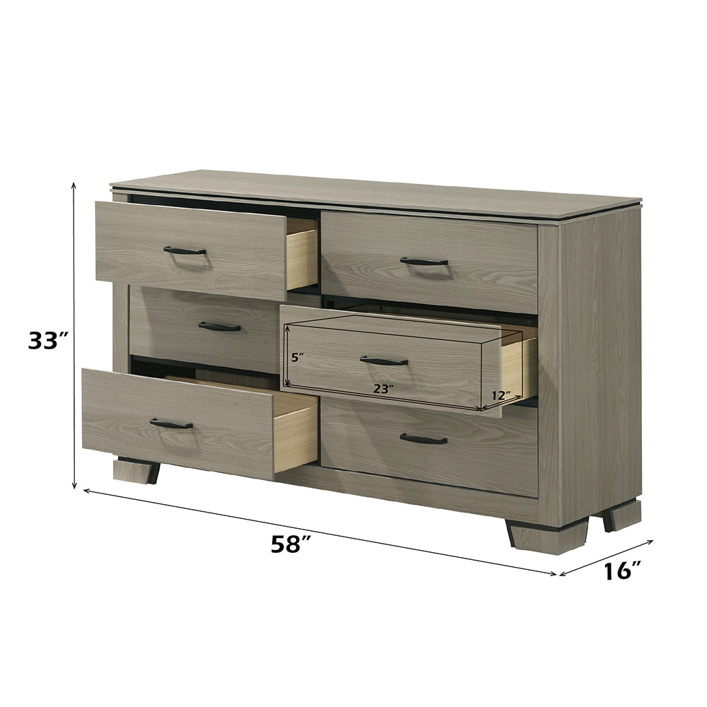 Joanna Weathered Gray Dresser - Ornate Home