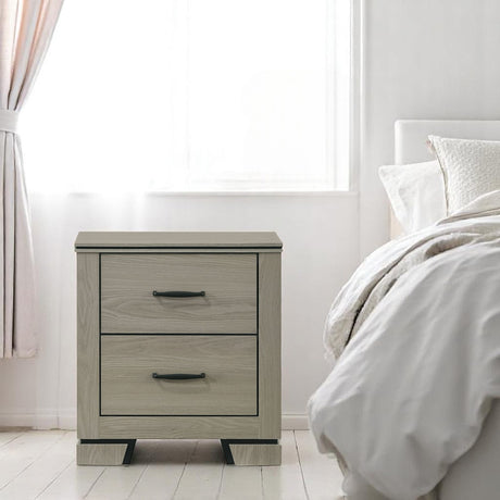 Joanna Weathered Gray Nightstand - Ornate Home
