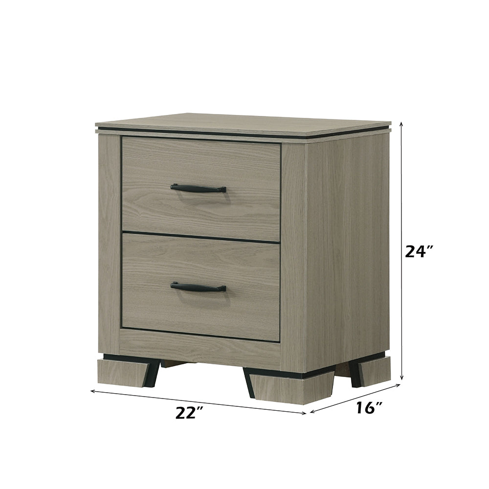 Joanna Weathered Gray Nightstand - Ornate Home