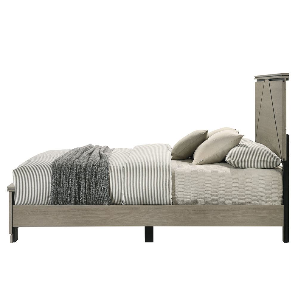Joanna Weathered Gray Queen Bed - Ornate Home