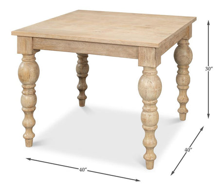 Jocelyn Natural Square Dining Table - Ornate Home