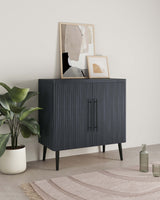 Jodie Accent Cabinet in Charcoal Grey - Ornate Home