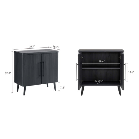 Jodie Accent Cabinet in Charcoal Grey - Ornate Home