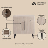 Jodie Accent Cabinet in Whitewashed Oak - Ornate Home