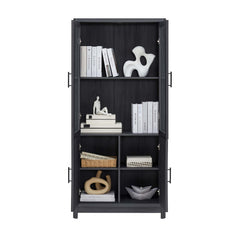 Jodie Bookcase in Charcoal Grey - Ornate Home