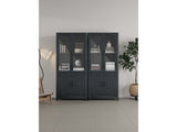 Jodie Bookcase in Charcoal Grey (set of 2) - Ornate Home